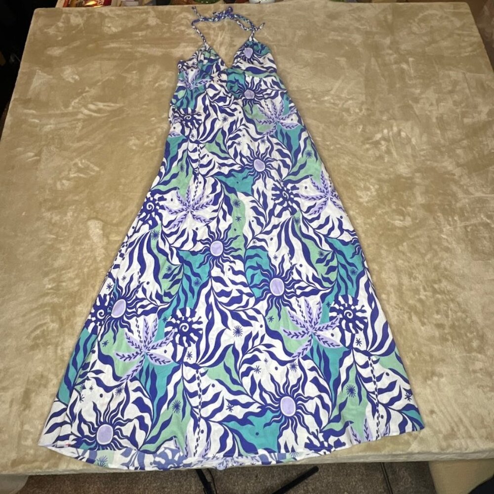 XiRENA Maggie Halter Dress Women's XS Maxi Celestial Boho Beach Hippie